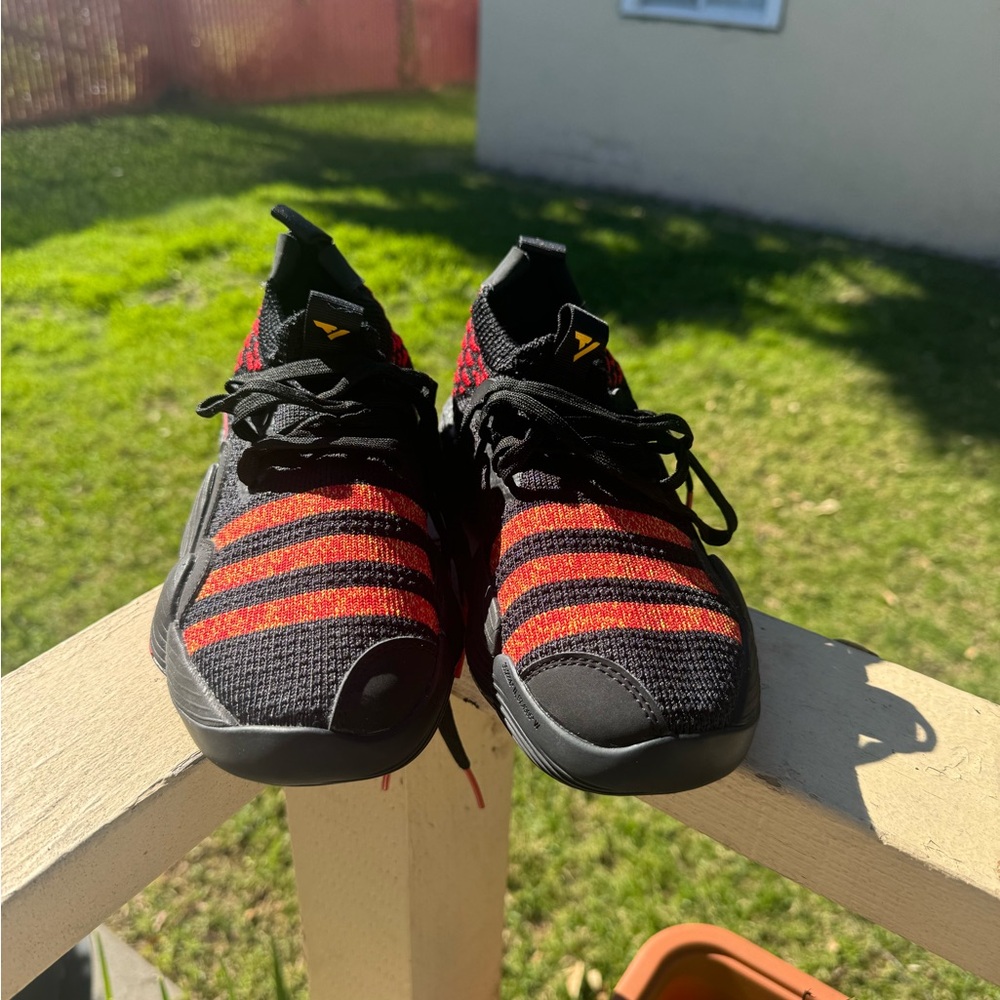 Adidas Trae young Black and Red Knit Sneakers
